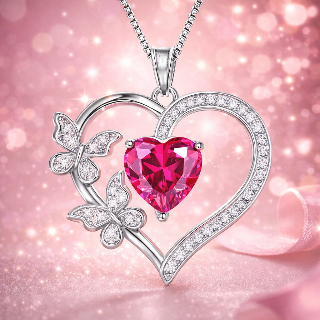 Silver Pendant For Women With Chain - Valentine Day Special